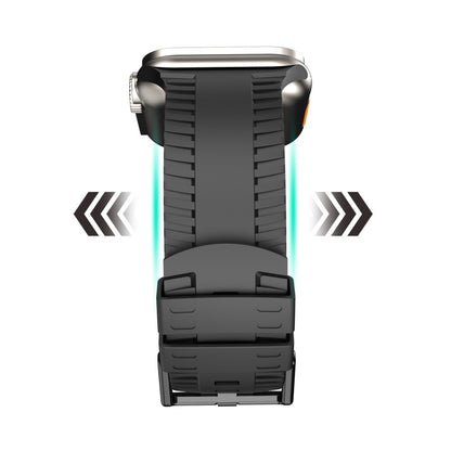 Godt Metal Og Silikone Universal Rem passer til Apple Smartwatch - Lilla#serie_13