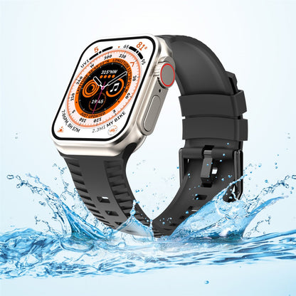 Godt Metal Og Silikone Universal Rem passer til Apple Smartwatch - Rød#serie_5