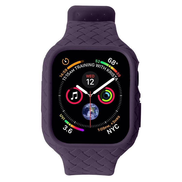 Metal Og Silikone Universal Rem passer til Apple Watch Series 8 (45mm) / Apple Watch Series 7 45mm - Lilla#serie_4