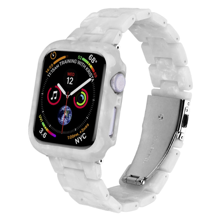 Metal Og Plastik Universal Rem passer til Apple Watch Series 8 (45mm) / Apple Watch Series 7 45mm - Hvid#serie_11