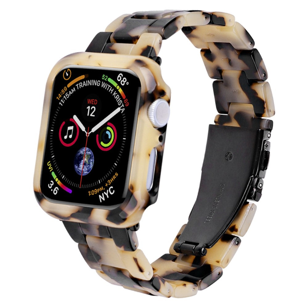 Metal Og Plastik Universal Rem passer til Apple Watch Series 8 (45mm) / Apple Watch Series 7 45mm - Brun#serie_8