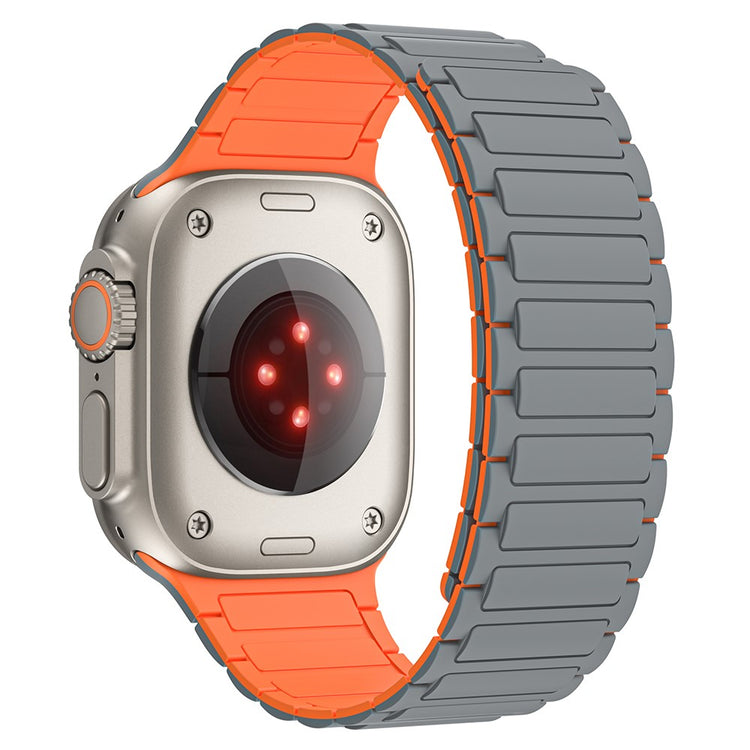 Super Hårdfør Silikone Universal Rem passer til Apple Smartwatch - Orange#serie_4