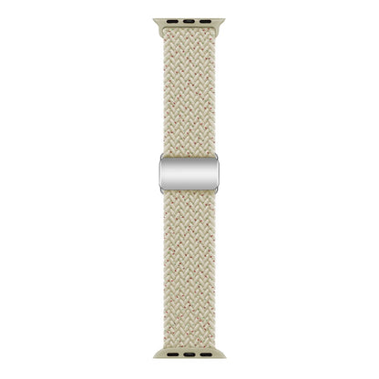 Mega Skøn Metal Og Nylon Universal Rem passer til Apple Smartwatch - Hvid#serie_12