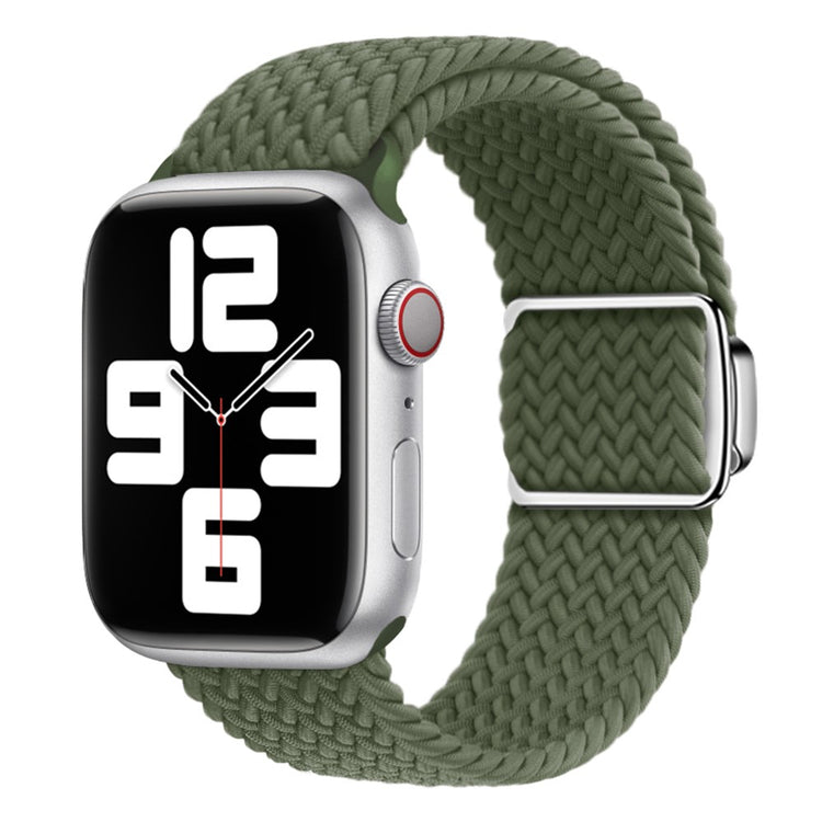 Mega Skøn Metal Og Nylon Universal Rem passer til Apple Smartwatch - Grøn#serie_4