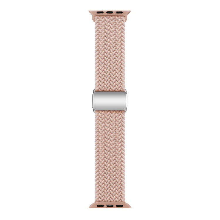 Mega Skøn Metal Og Nylon Universal Rem passer til Apple Smartwatch - Pink#serie_5