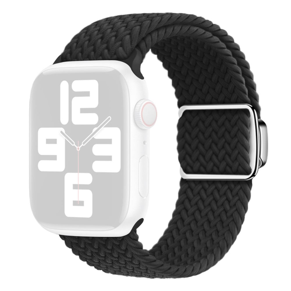 Mega Skøn Metal Og Nylon Universal Rem passer til Apple Smartwatch - Sort#serie_6