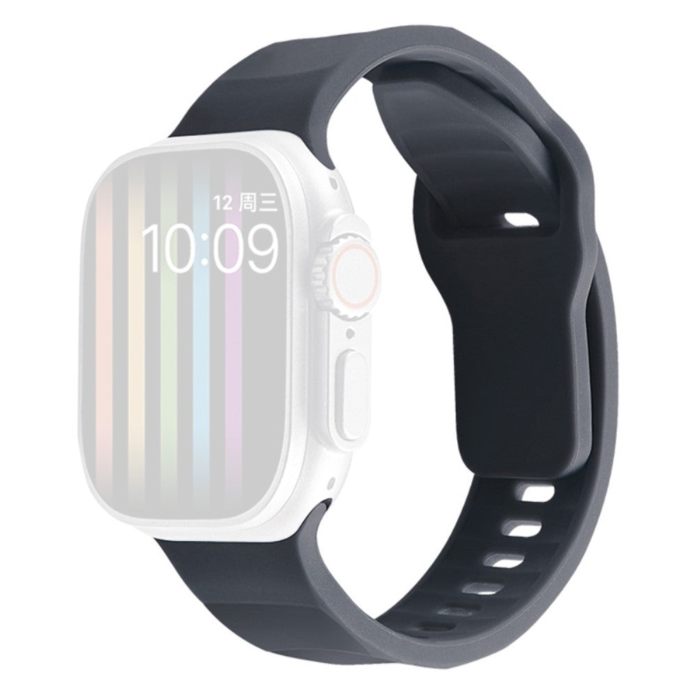 Apple Watch Series 9 41mm wavy style silicone strap - Starry Grey#serie_13