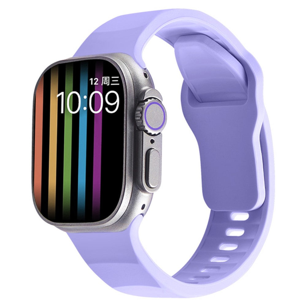 Mega Komfortabel Silikone Universal Rem passer til Apple Smartwatch - Lilla#serie_15