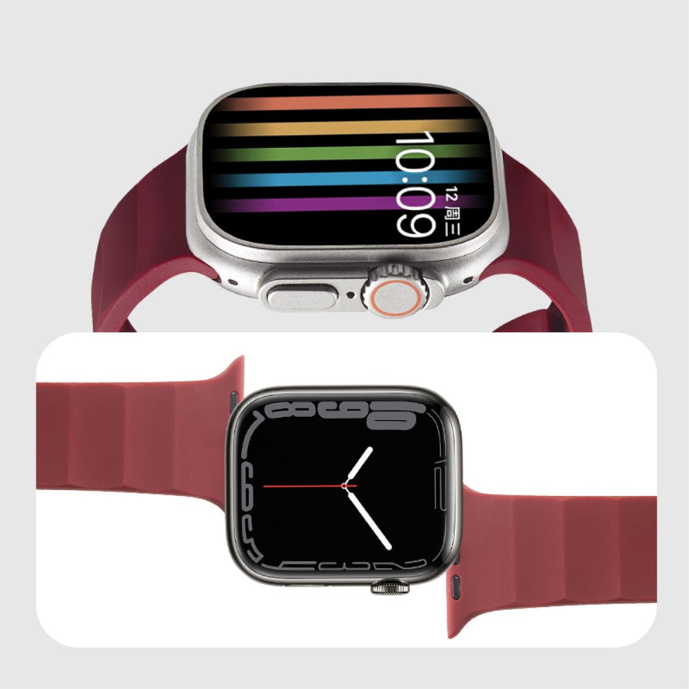 Mega Komfortabel Silikone Universal Rem passer til Apple Smartwatch - Pink#serie_6