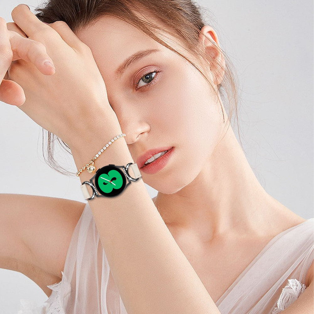 Vildt Flot Kunstlæder Universal Rem passer til Samsung Smartwatch - Hvid#serie_5