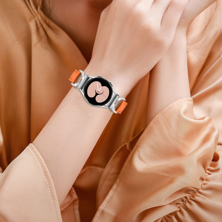 Vildt Rart Kunstlæder Universal Rem passer til Samsung Smartwatch - Orange#serie_1