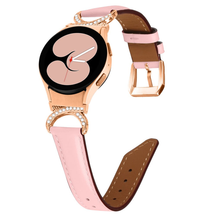 Super Skøn Kunstlæder Universal Rem passer til Samsung Smartwatch - Pink#serie_2