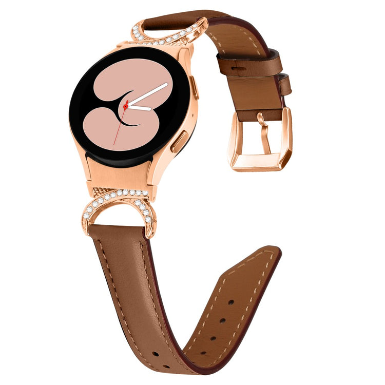 Super Skøn Kunstlæder Universal Rem passer til Samsung Smartwatch - Brun#serie_6