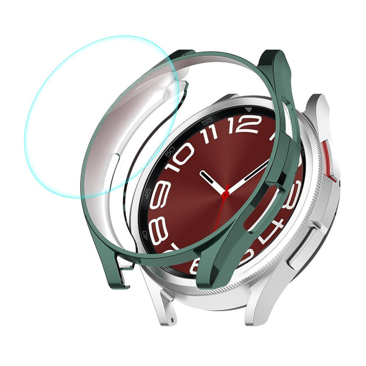 HAT PRINCE Samsung Galaxy Watch 6 Classic (47mm) electroplated cover with tempered glass - Blackish Green#serie_4