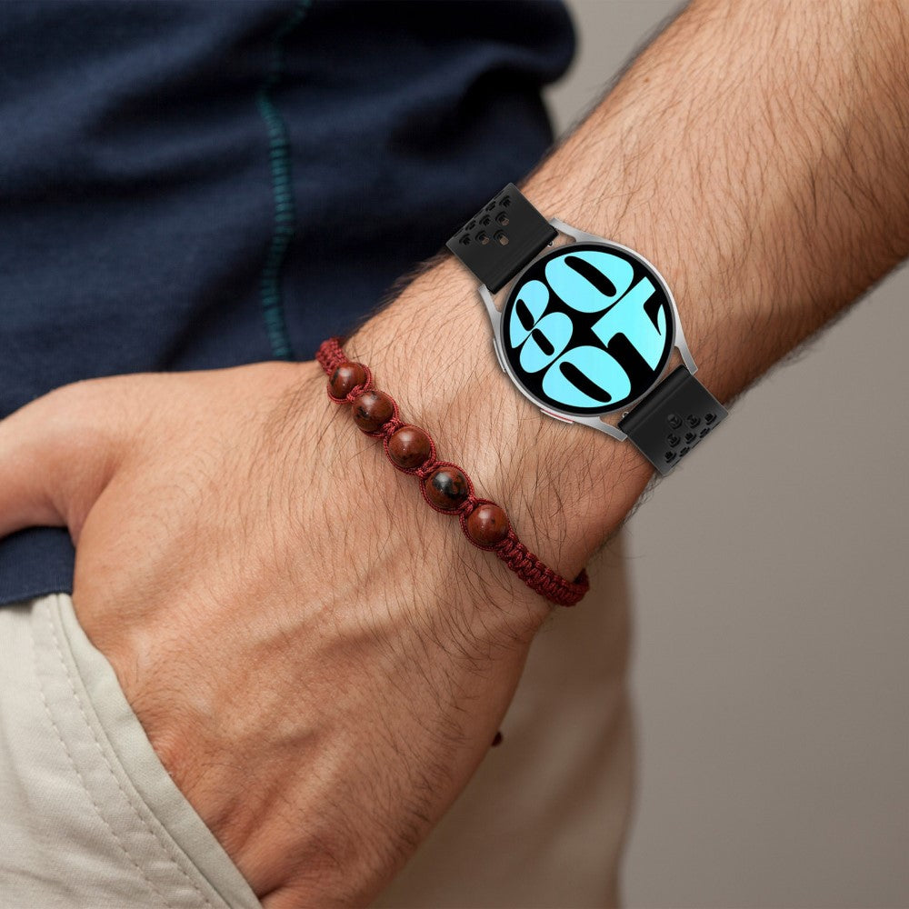 Vildt Smuk Metal Og Silikone Universal Rem passer til Smartwatch - Sort#serie_1
