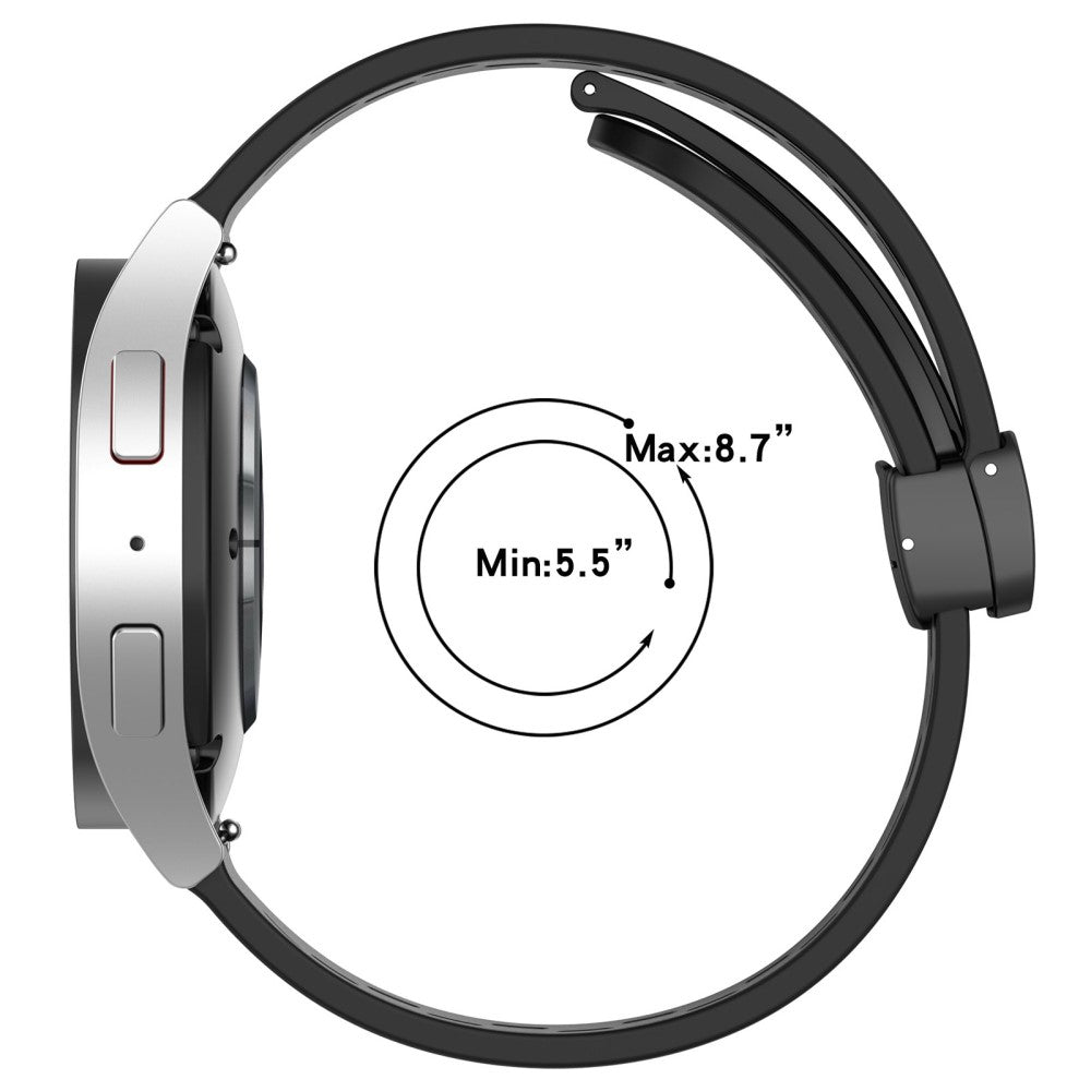 Vildt Smuk Metal Og Silikone Universal Rem passer til Smartwatch - Sølv#serie_13