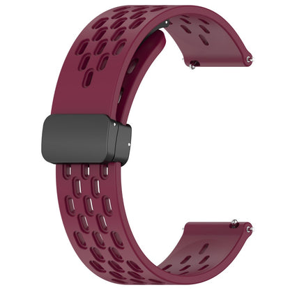 Vildt Smuk Metal Og Silikone Universal Rem passer til Smartwatch - Rød#serie_7