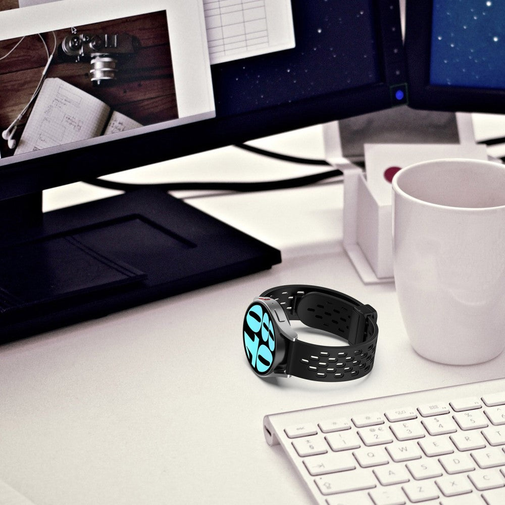 Vildt Smuk Metal Og Silikone Universal Rem passer til Smartwatch - Rød#serie_7