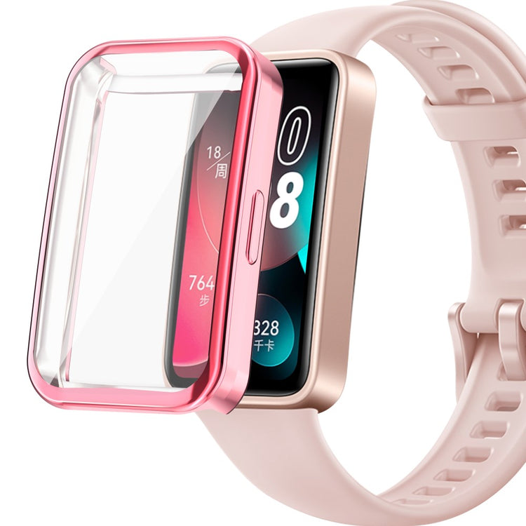 Rigtigt Flot Silikone Cover passer til Huawei Band 8 - Pink#serie_1