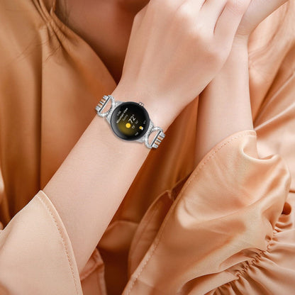 Meget Cool Metal Og Rhinsten Rem passer til Google Pixel Watch - Sølv#serie_3