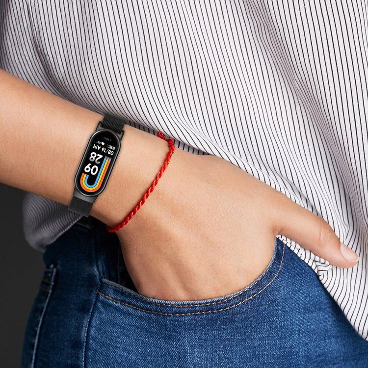 Vildt Nydelig Metal Rem passer til Xiaomi Smart Band 8 - Guld#serie_7