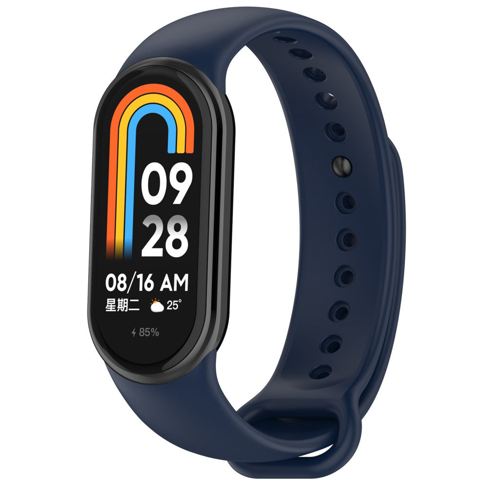 Vildt Flot Silikone Rem passer til Xiaomi Smart Band 8 - Blå#serie_2