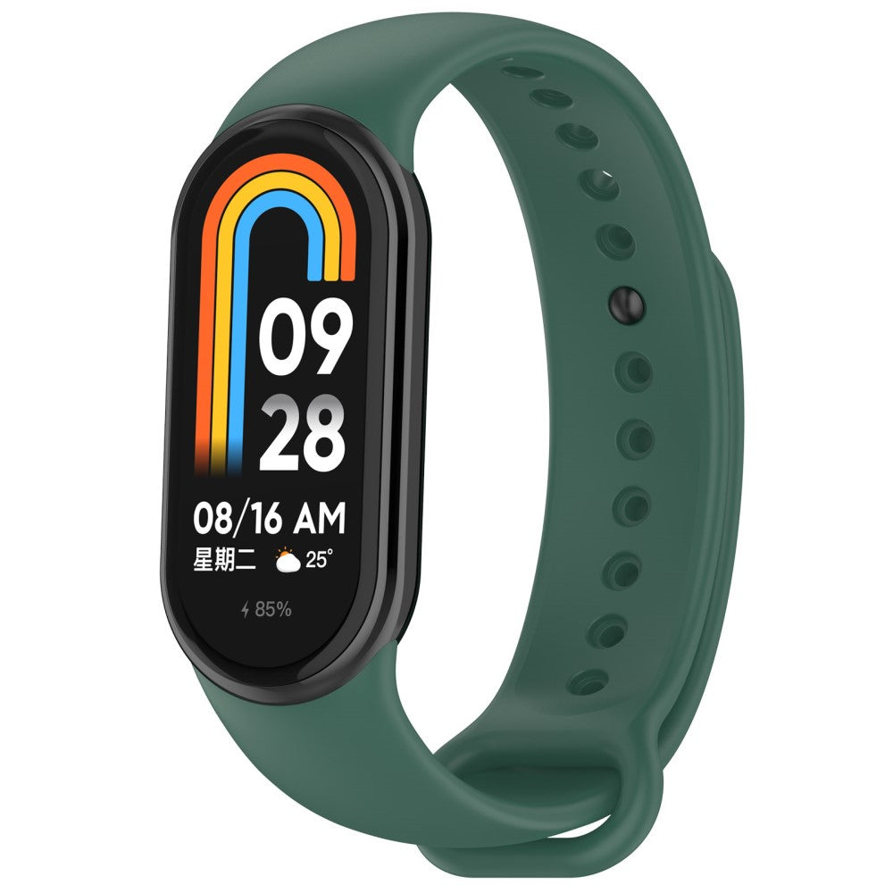 Vildt Flot Silikone Rem passer til Xiaomi Smart Band 8 - Grøn#serie_3