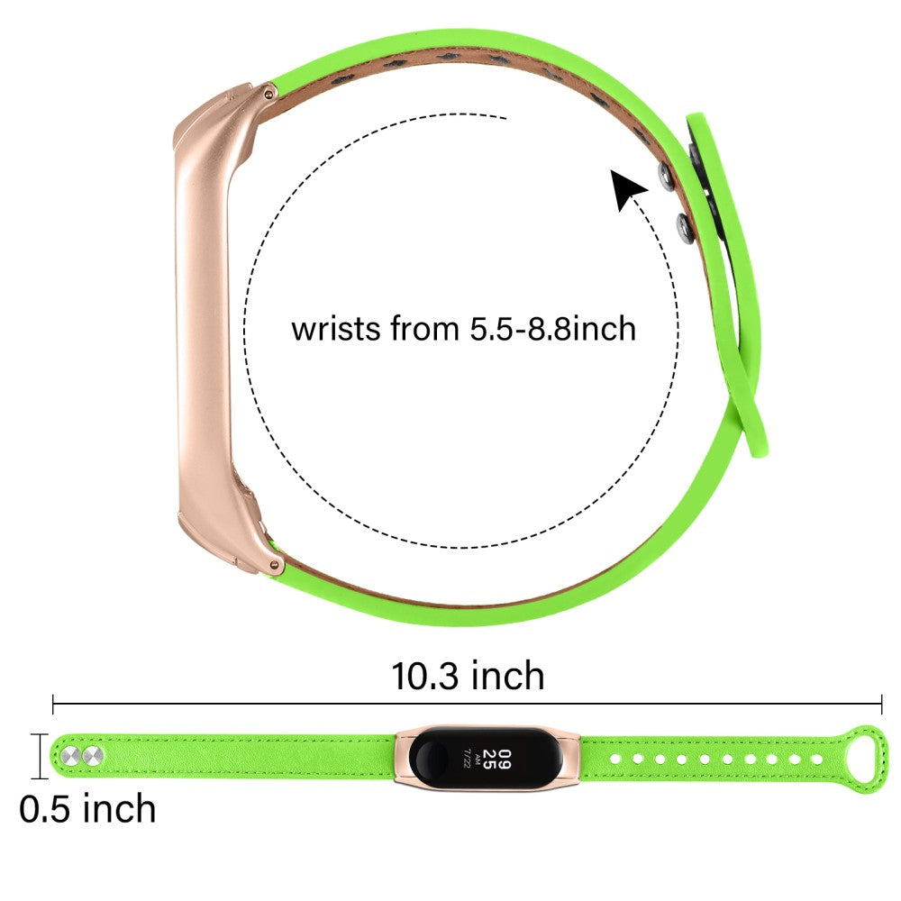 Mega Nydelig Ægte Læder Rem passer til Xiaomi Smart Band 8 - Sølv#serie_9