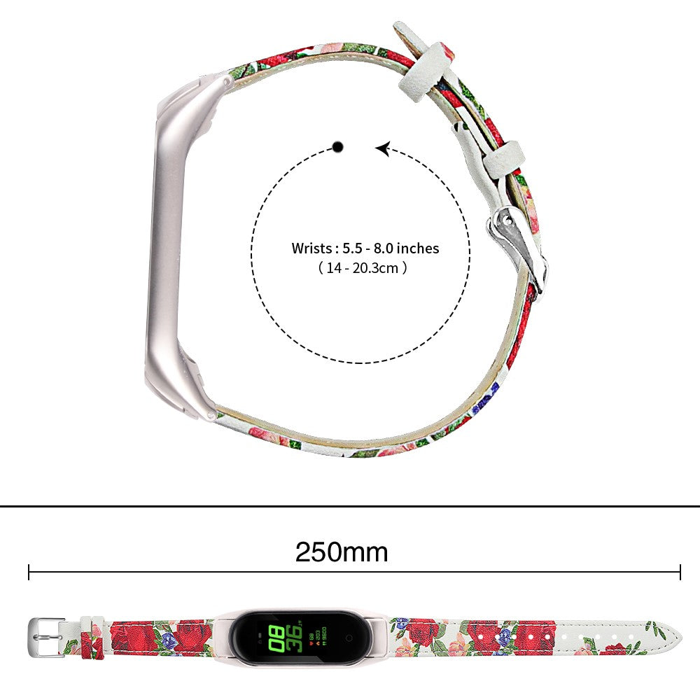 Super Slidstærk Ægte Læder Rem passer til Xiaomi Smart Band 8 - Flerfarvet#serie_14