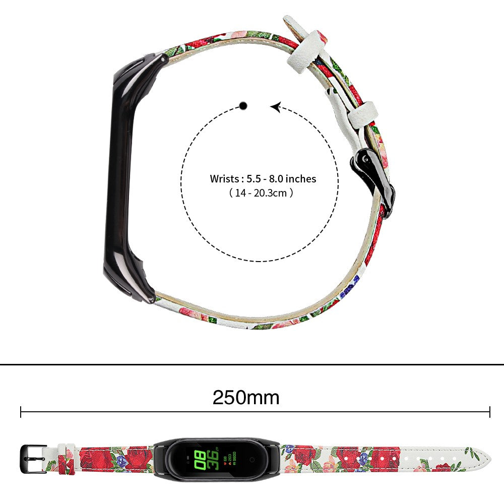 Mega Hårdfør Ægte Læder Rem passer til Xiaomi Smart Band 8 - Flerfarvet#serie_14
