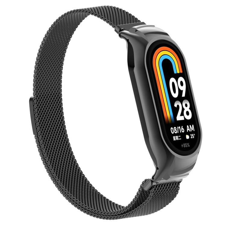 Fed Metal Rem passer til Xiaomi Smart Band 8 - Sort#serie_3