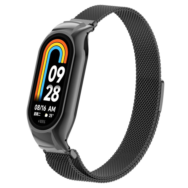 Fed Metal Rem passer til Xiaomi Smart Band 8 - Sort#serie_3