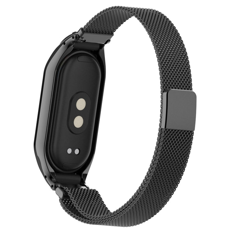 Fed Metal Rem passer til Xiaomi Smart Band 8 - Sort#serie_3