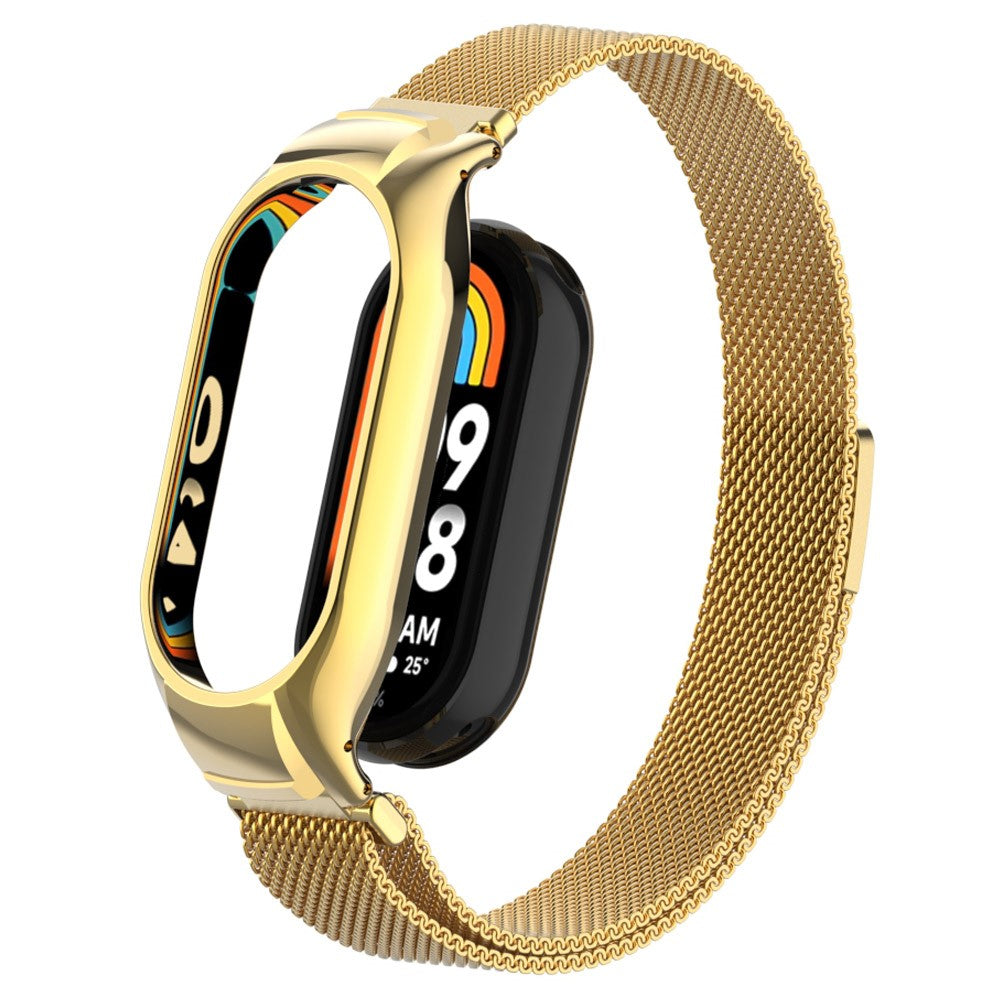 Fed Metal Rem passer til Xiaomi Smart Band 8 - Guld#serie_5