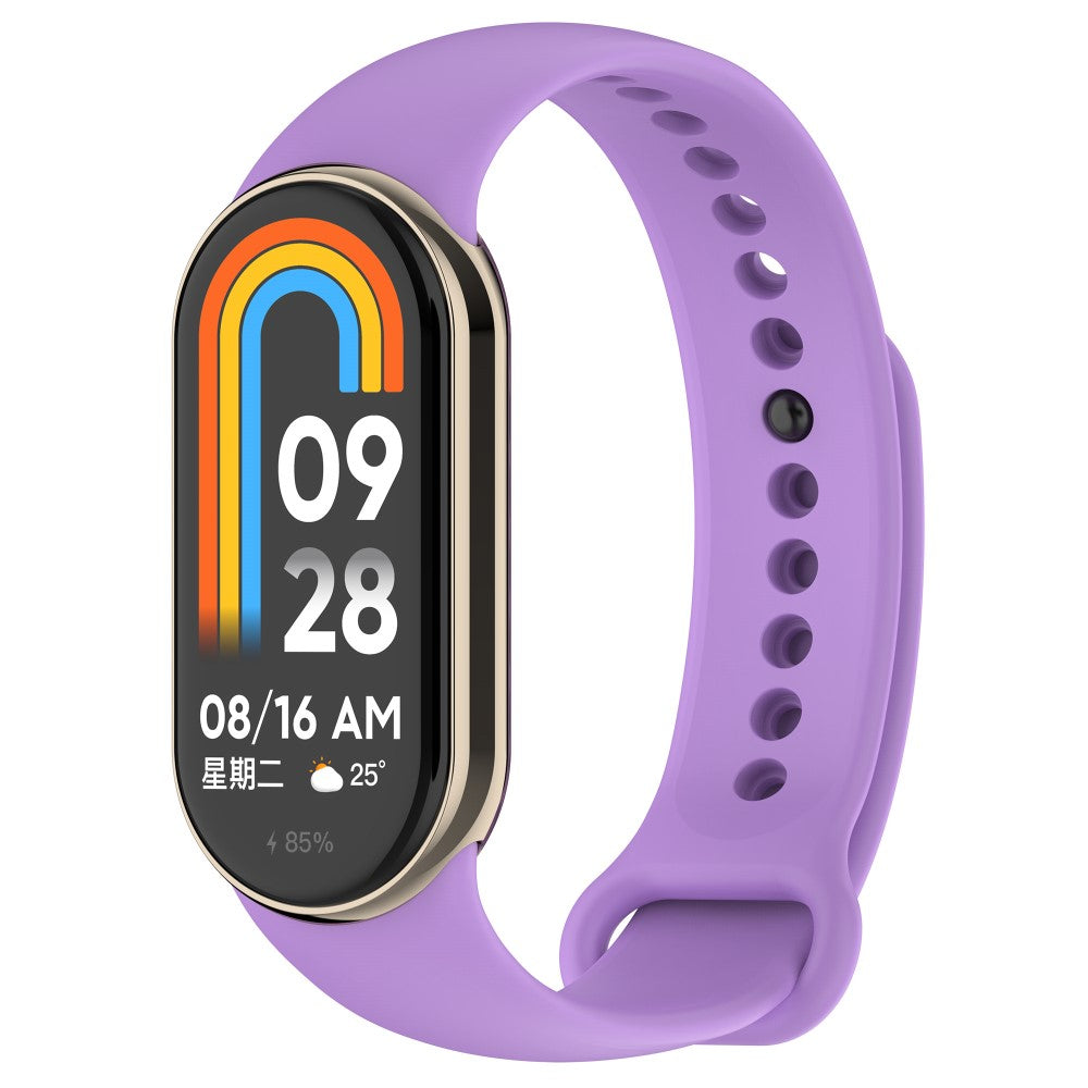 Mega Flot Silikone Rem passer til Xiaomi Smart Band 8 - Lilla#serie_14