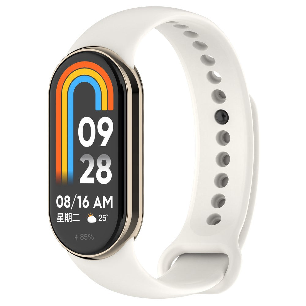 Mega Flot Silikone Rem passer til Xiaomi Smart Band 8 - Hvid#serie_3