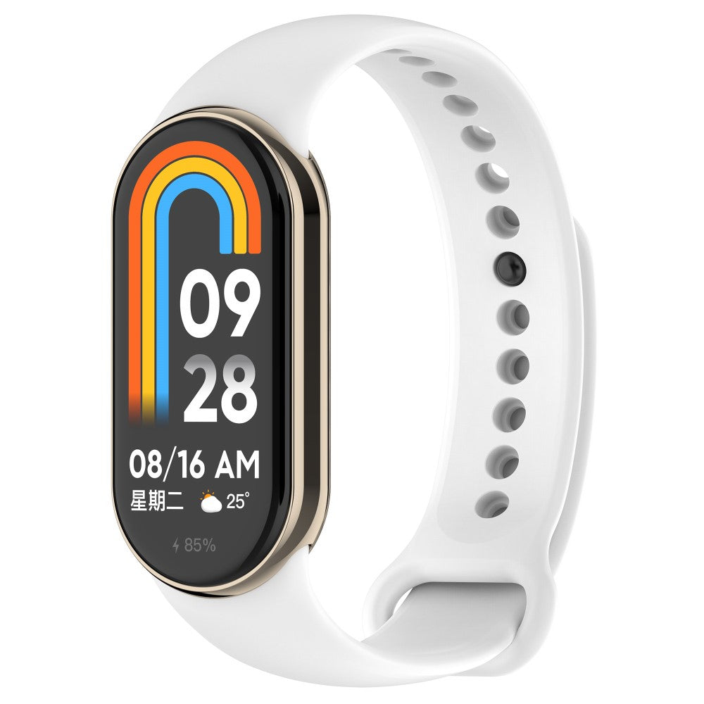 Mega Flot Silikone Rem passer til Xiaomi Smart Band 8 - Hvid#serie_4