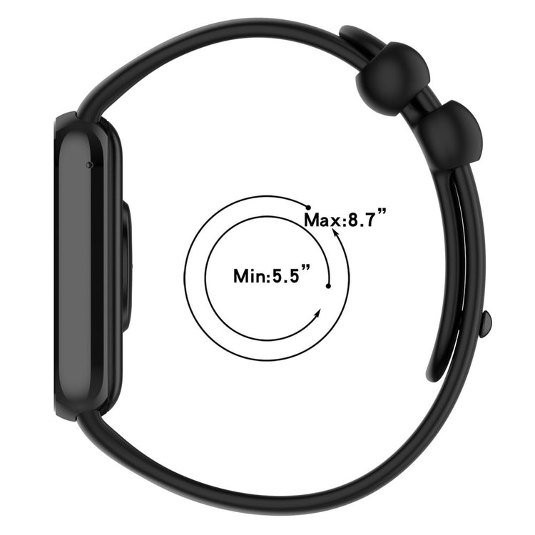 Vildt Hårdfør Silikone Rem passer til Xiaomi Smart Band 8 Pro - Sølv#serie_3