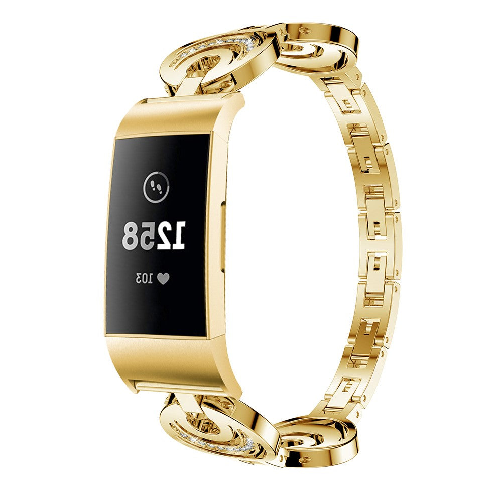 Meget Komfortabel Metal Rem passer til Fitbit Charge 2 - Guld#serie_1