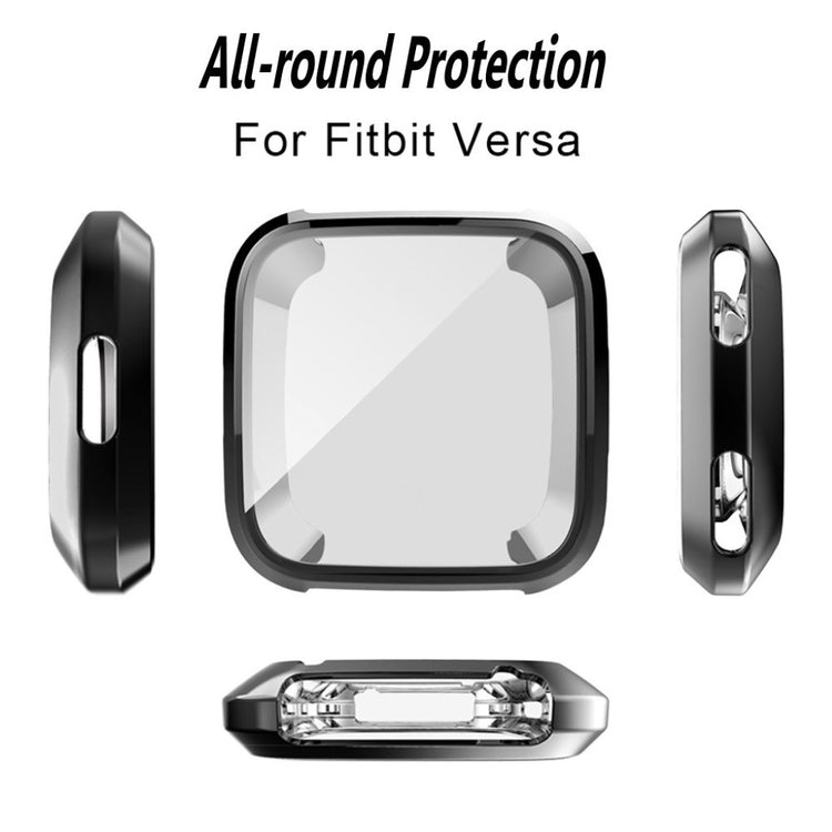 Godt Fitbit Versa Silikone Cover - Sort#serie_1