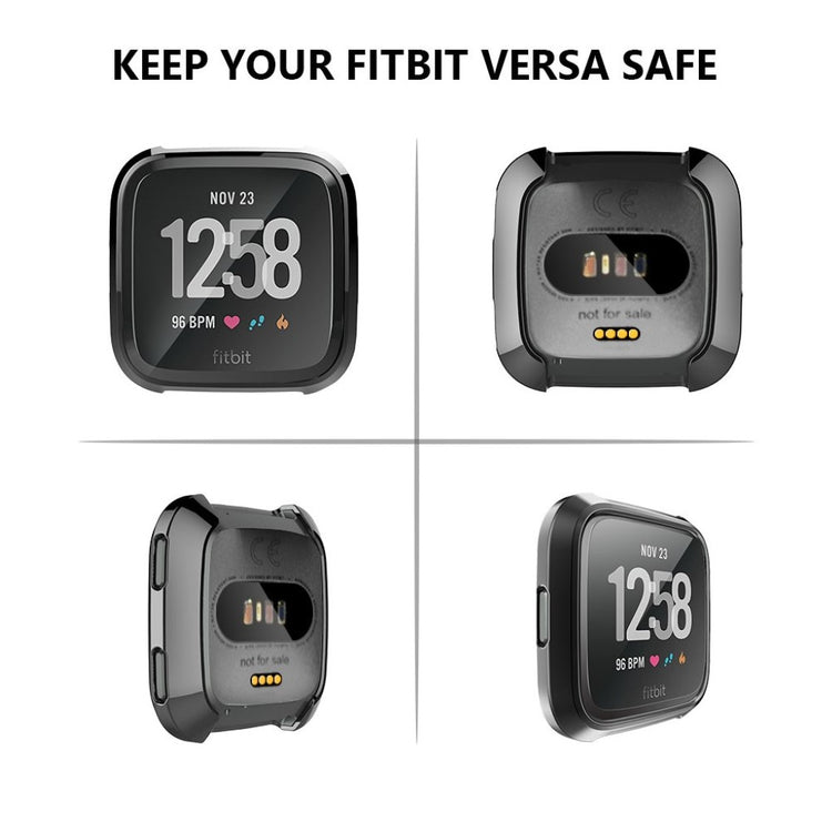 Godt Fitbit Versa Silikone Cover - Sort#serie_1