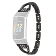 Modny Fitbit Charge 3 / Fitbit Charge 4 Metal I Stras Uniwersalne Pasek