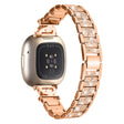 Niesamowicie Trwały Fitbit Sense 2 / Fitbit Versa 4 Metal I Stras Uniwersalne Pasek
