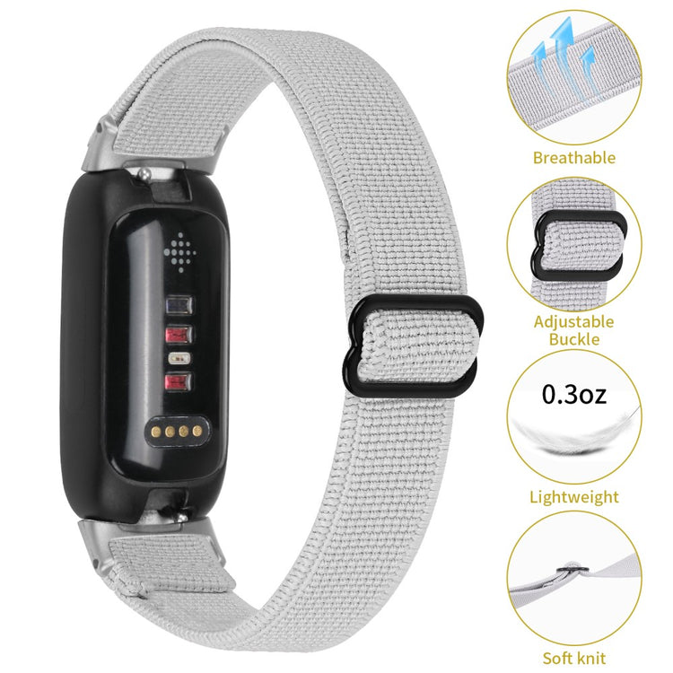 Cool Metal Og Nylon Rem passer til Fitbit Inspire 3 - Sølv#serie_2