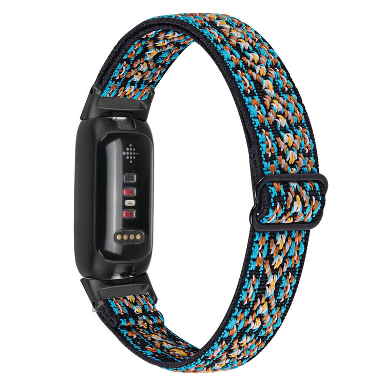 Fantastisk Metal Og Nylon Rem passer til Fitbit Inspire 3 - Blå#serie_1