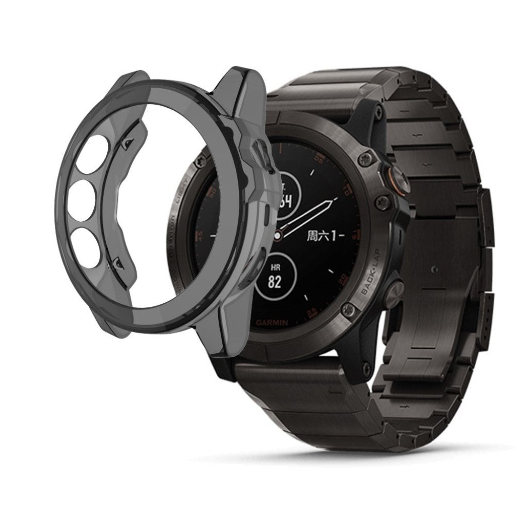 Super Godt Garmin Fenix 5X Silikone Cover - Sort#serie_1