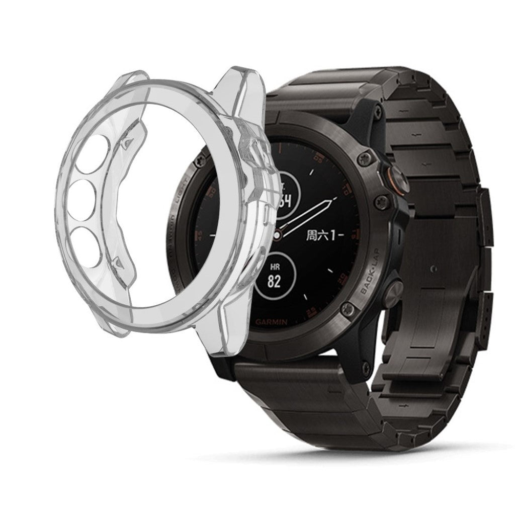 Super Godt Garmin Fenix 5X Silikone Cover - Sølv#serie_2