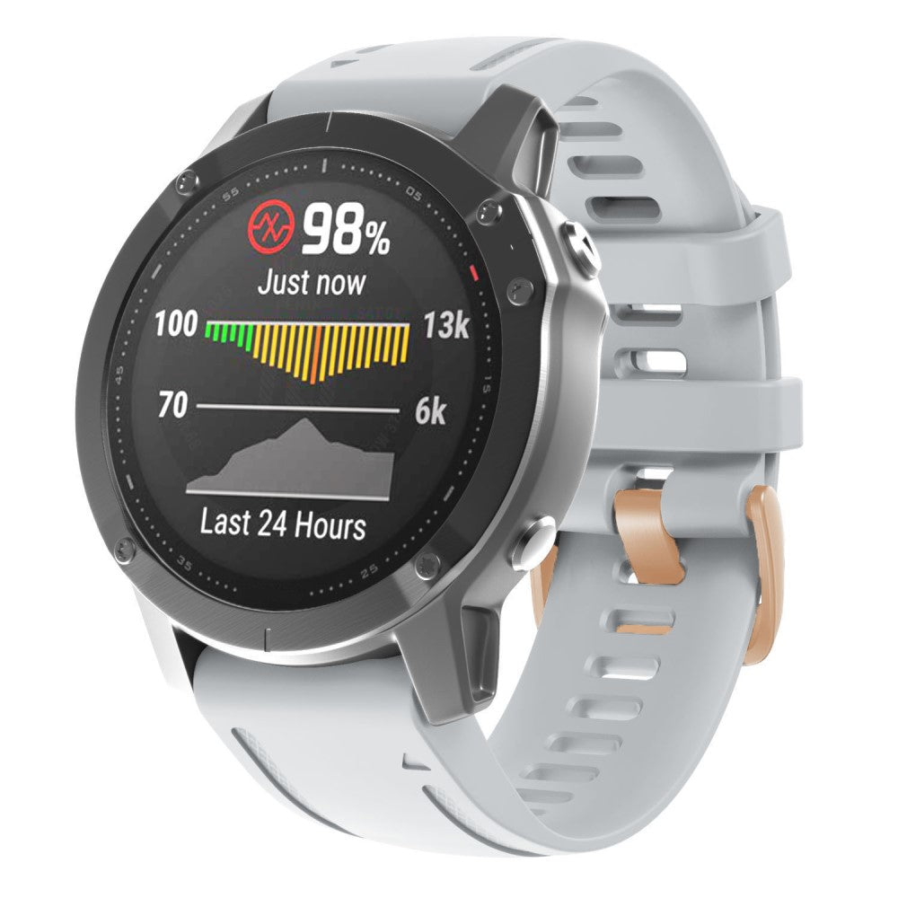 Meget Godt Silikone Universal Rem passer til Garmin Smartwatch - Hvid#serie_1