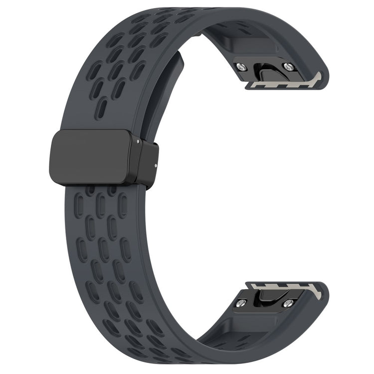 Super Smuk Metal Og Silikone Universal Rem passer til Smartwatch - Sølv#serie_3