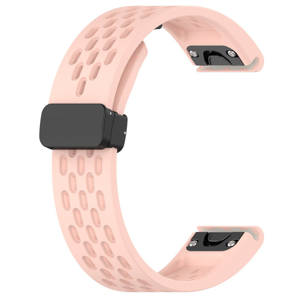 Super Smuk Metal Og Silikone Universal Rem passer til Smartwatch - Pink#serie_6